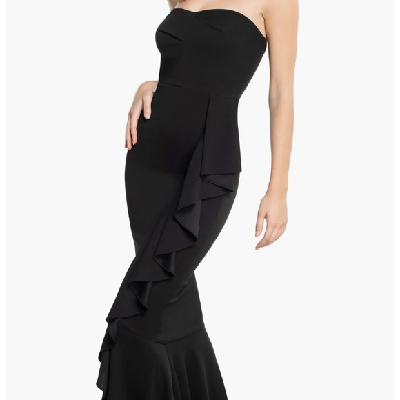 Dress the Population Paris Ruffle Strapless Mermaid Gown (like NEW!) - Picture 4 of 4